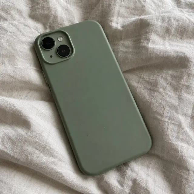 iPhone 鼠尾草綠矽膠手機殼