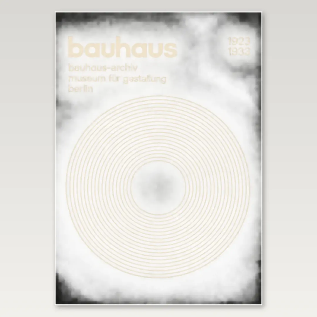 Bauhaus Rings A4 Poster