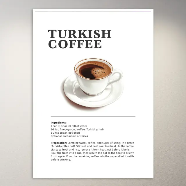 Türkische Kaffeetasse Poster