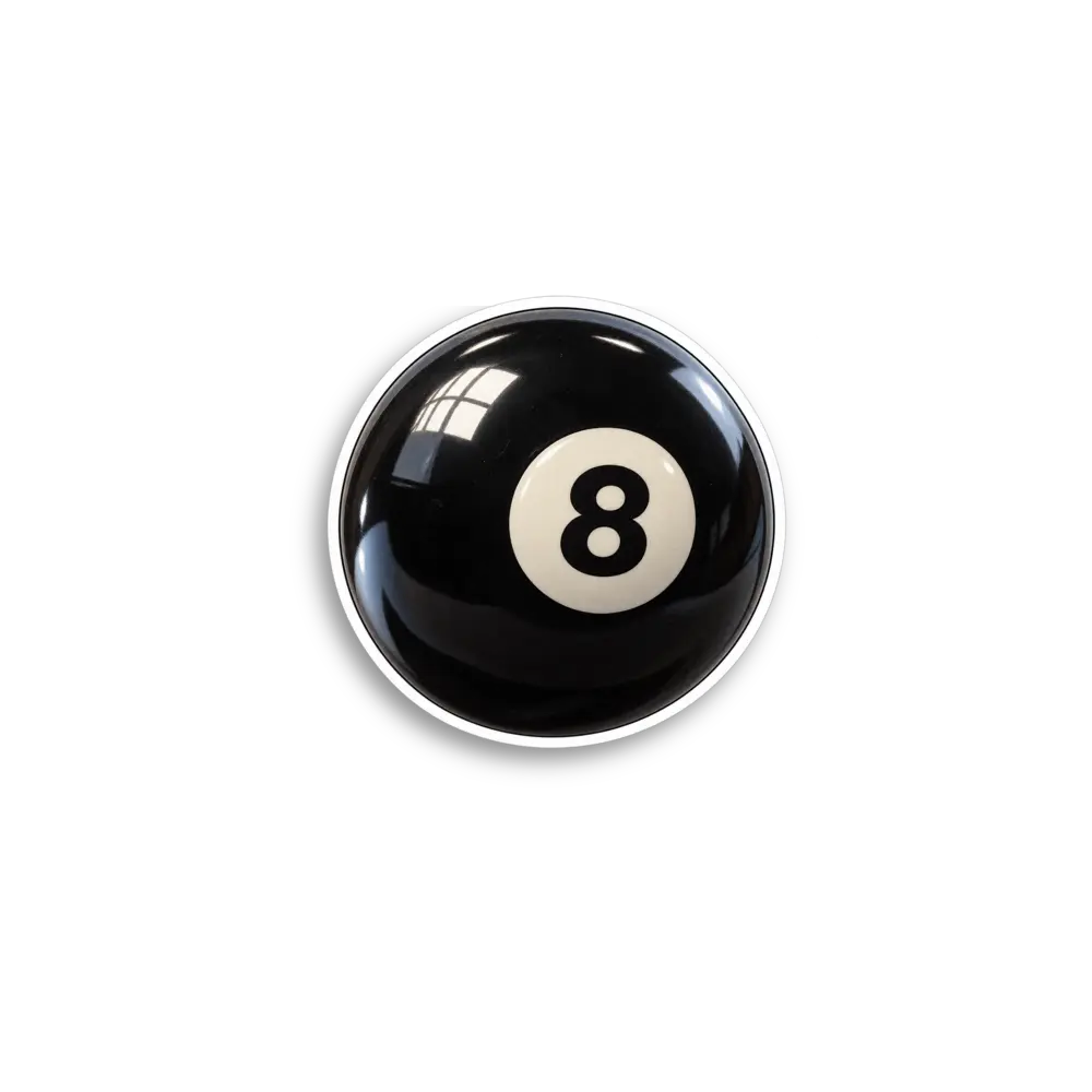 Schwarze 8-Ball-Kugel Sticker