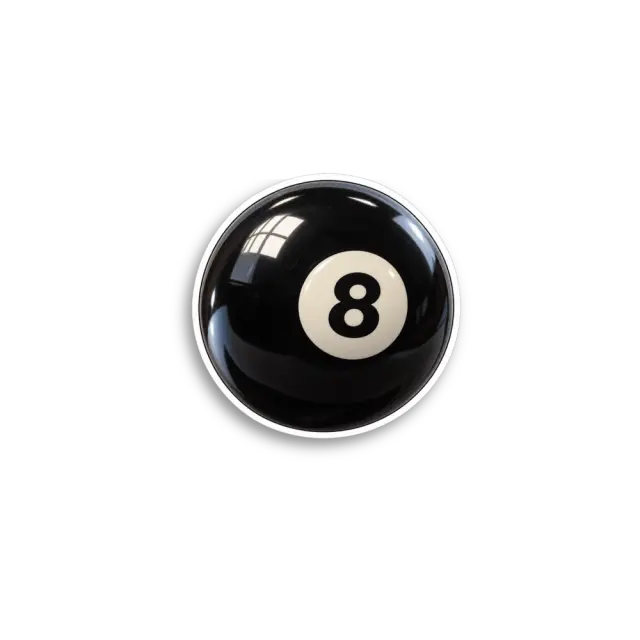 Black Eight Ball Sticker