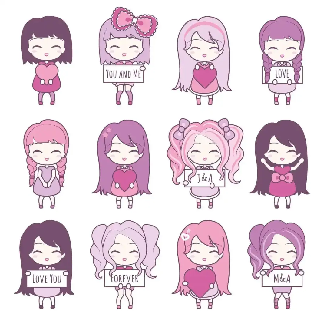 You and Me Forever Stickers