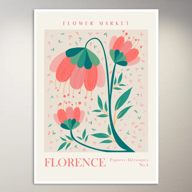 Blumenmarkt Florenz | Kunst-Poster