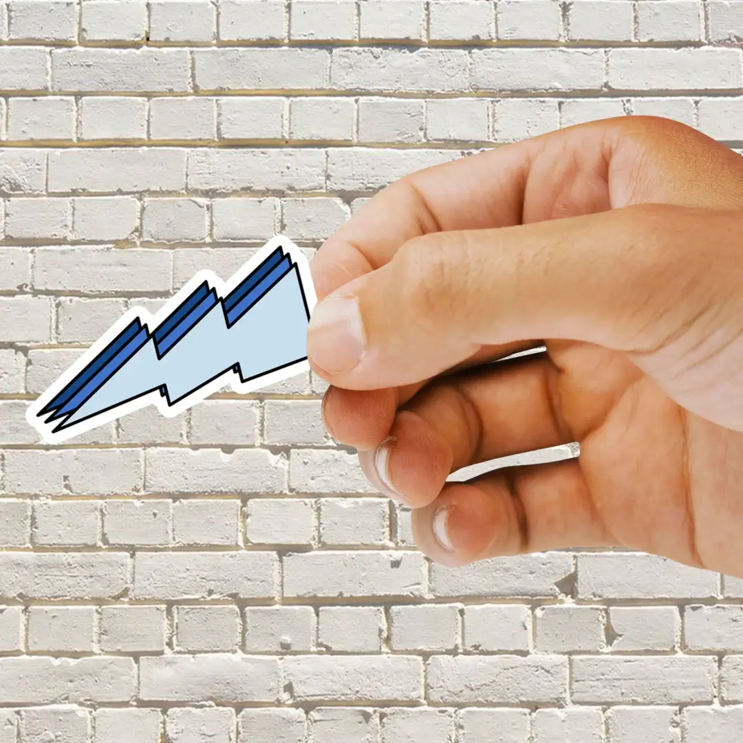 VSCO Girl Blue Lightning Sticker