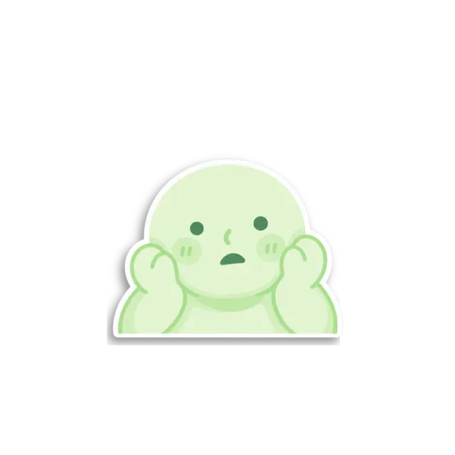 Arms Up Peeker Sticker