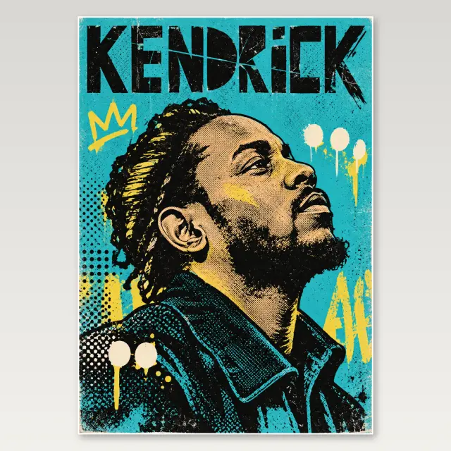 Kendrick Blue A4 Poster