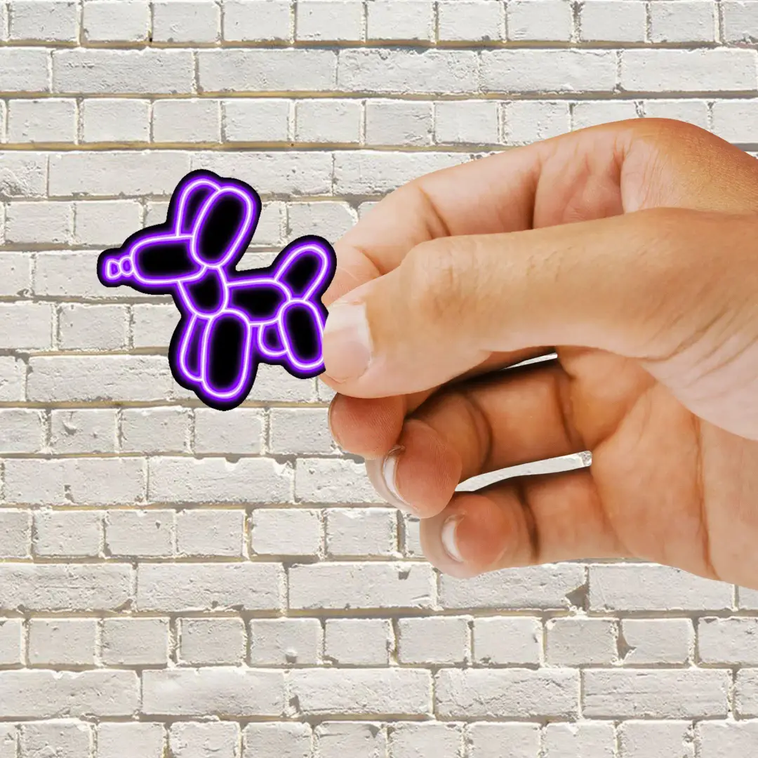 Neon Sign Balloon Sticker