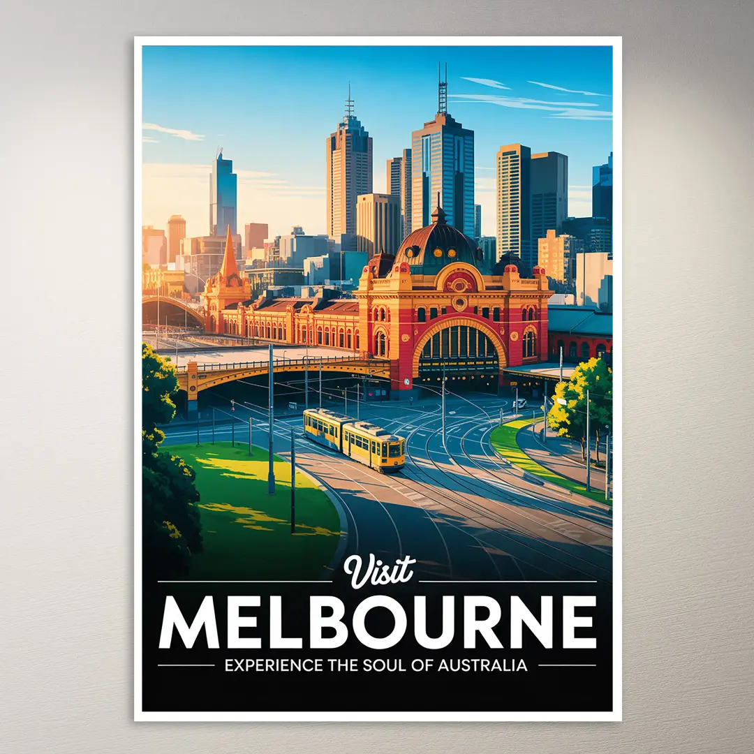 Melbourne Reiseposter