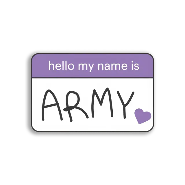 Hello My Name Is Army Sticker