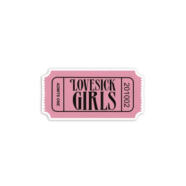 Lovesick girls blackpink ticket design  Sticker