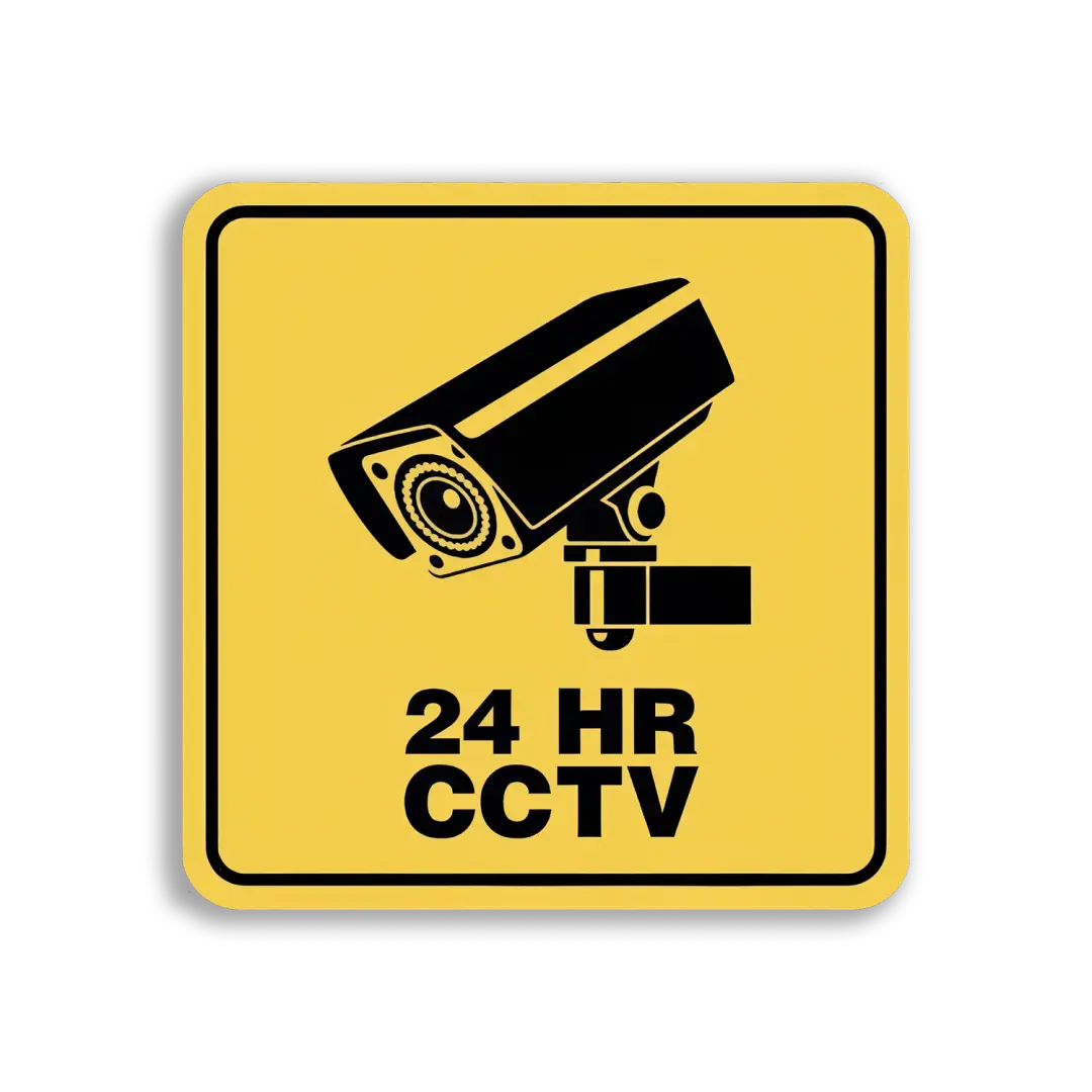 24 Std. Videoüberwachung Hinweis-Sticker