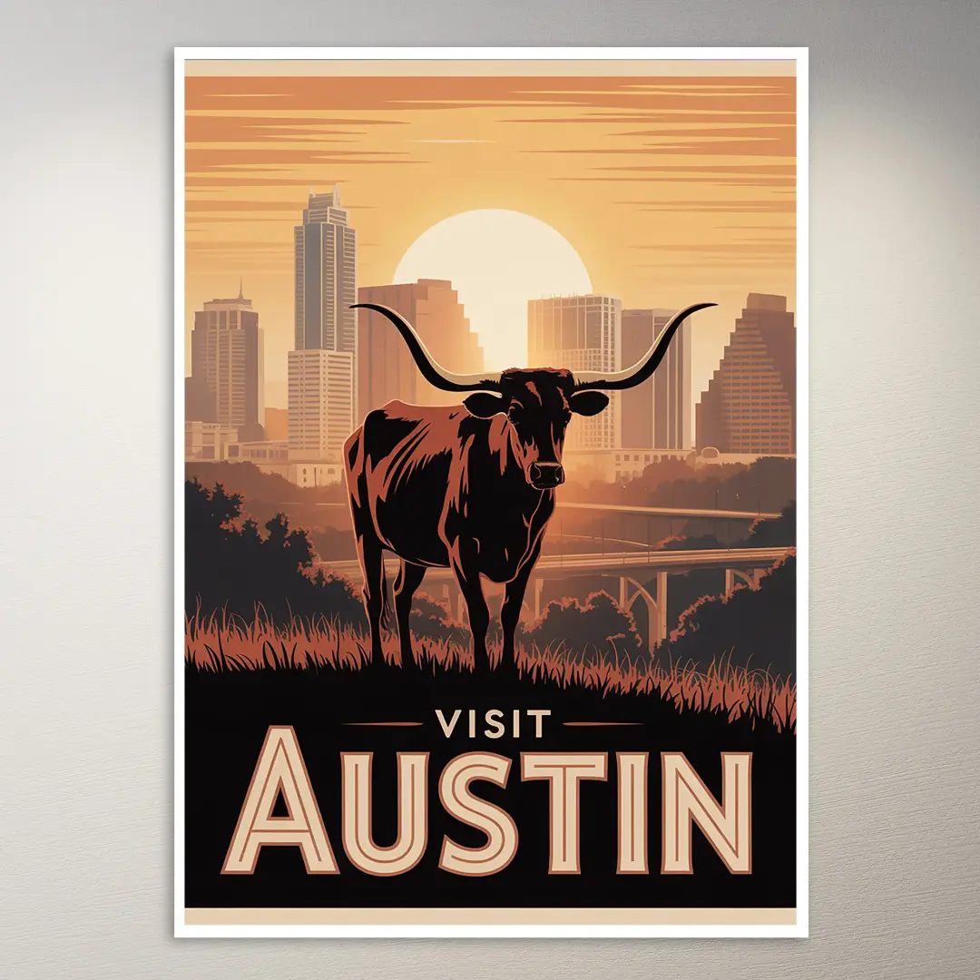 Austin Travel Poster