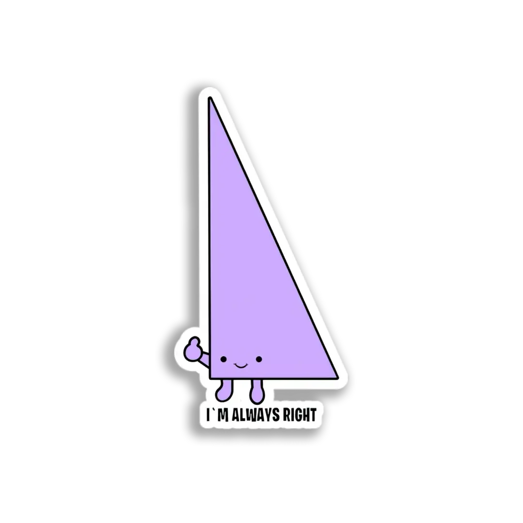 Purple Triangle Character Sticker