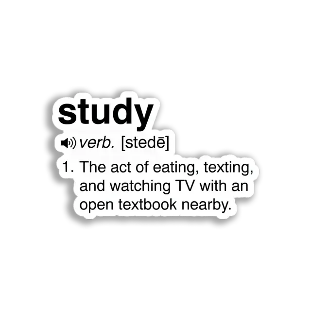 Sarcastic Study Definition Sticker