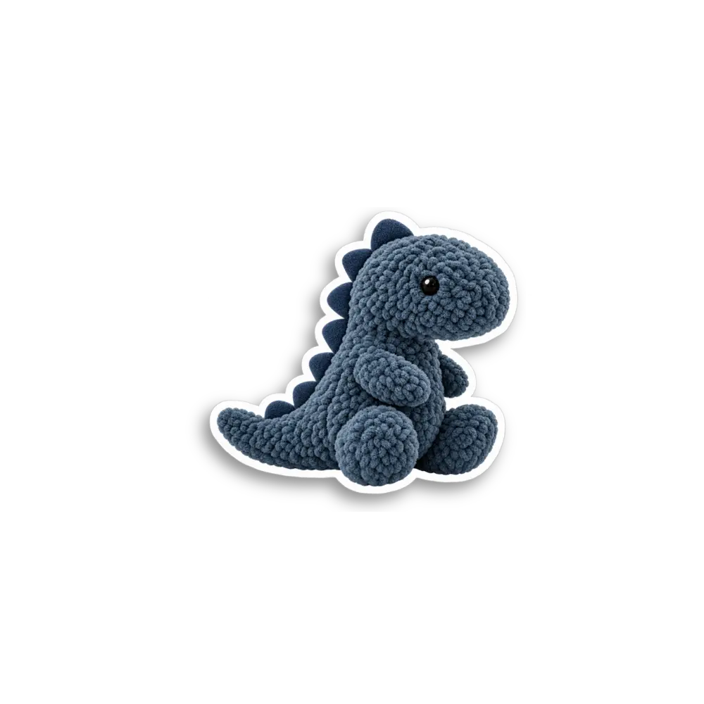 Blauer Dinosaurier Sticker