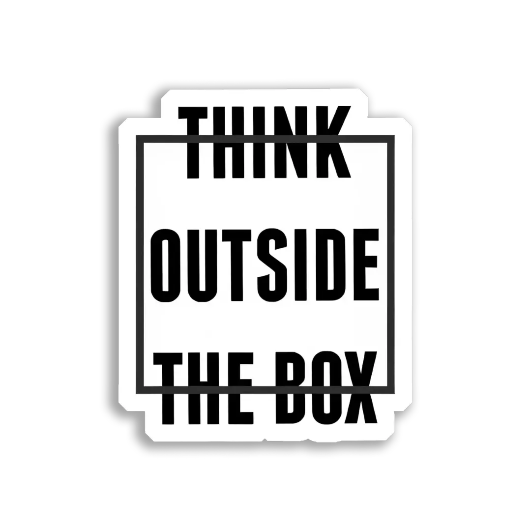 Think Outside the Box Sticker