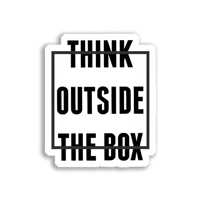 Think Outside the Box Sticker