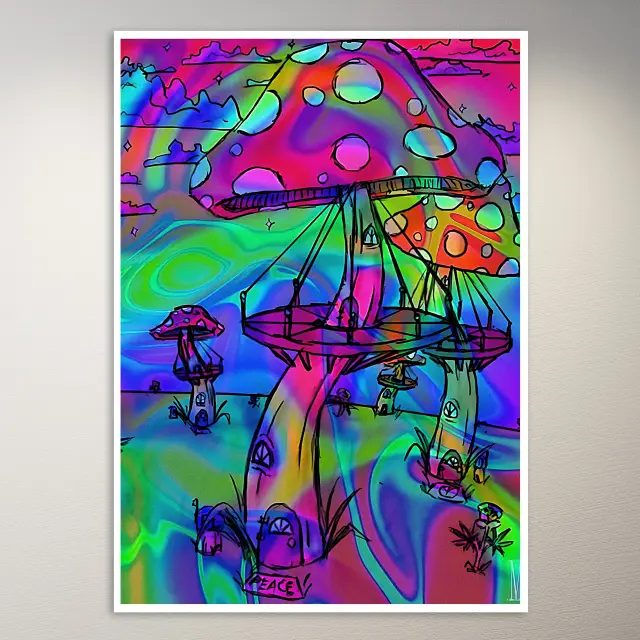 Psychedelisches Trippy-Ästhetik-Wandposter