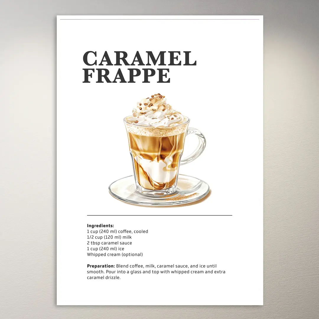 Caramel Coffee Frappe Poster