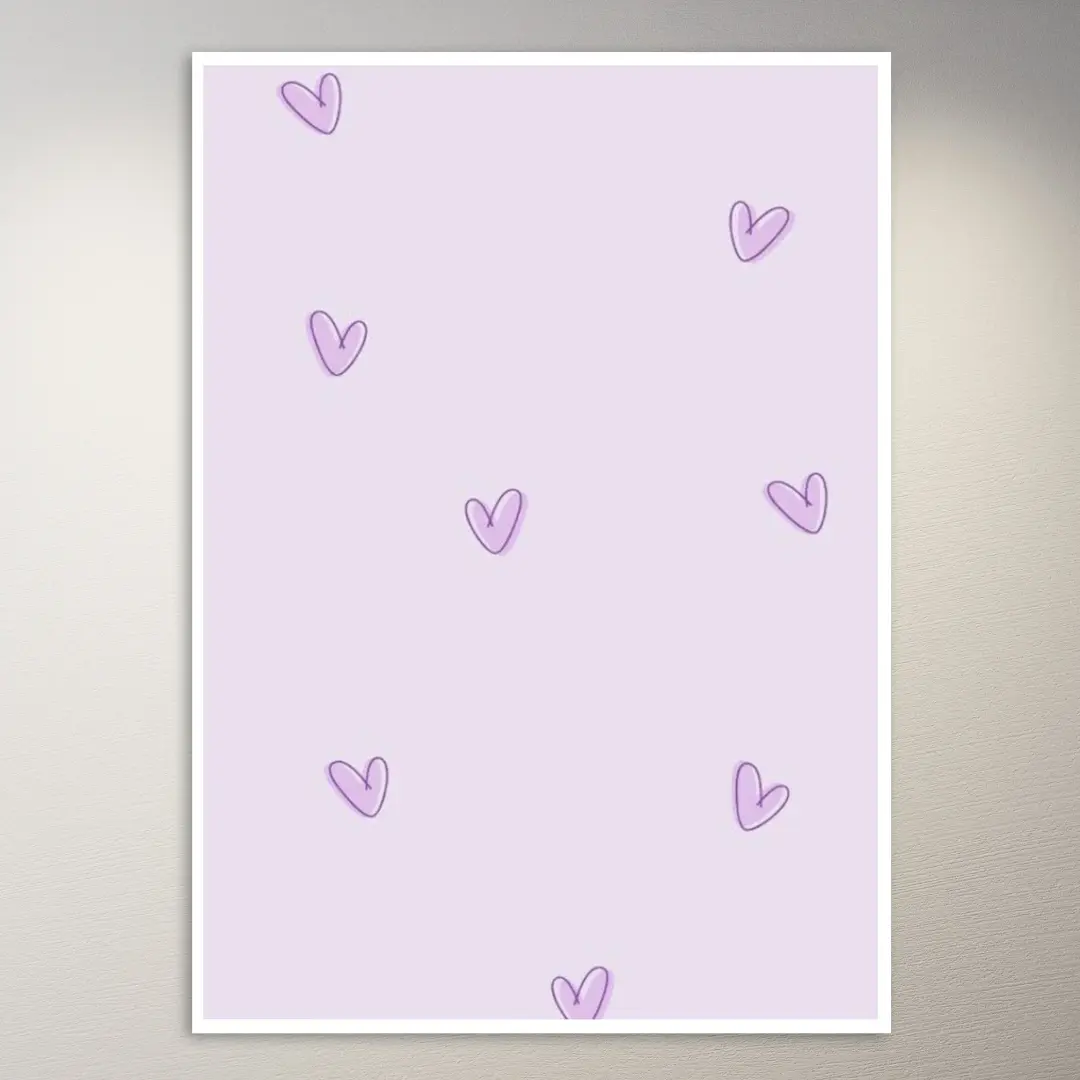 Lazy Panda | Cute Lilac Aesthetic Poster