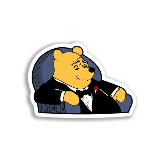 Winnie the Pooh als Boss Sticker