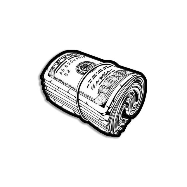 Geld-Tattoo-Design Sticker