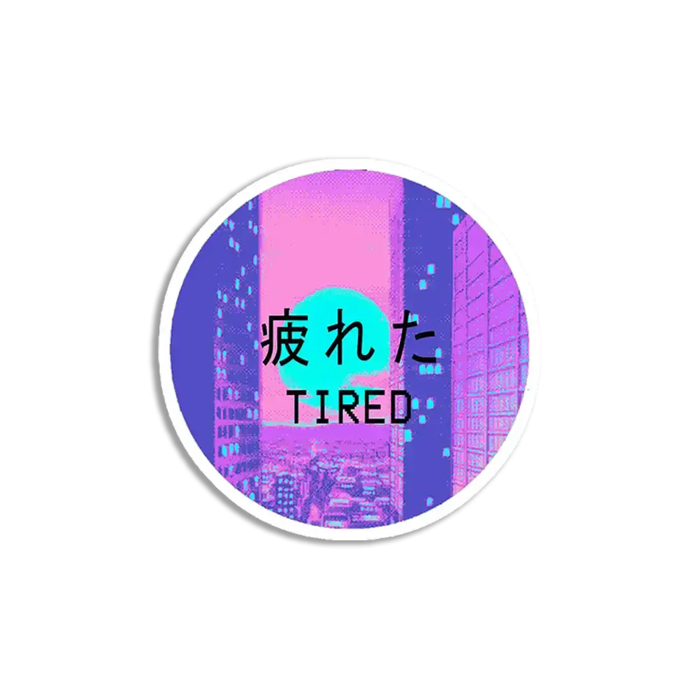 Müde Vaporwave-Ästhetik Sticker