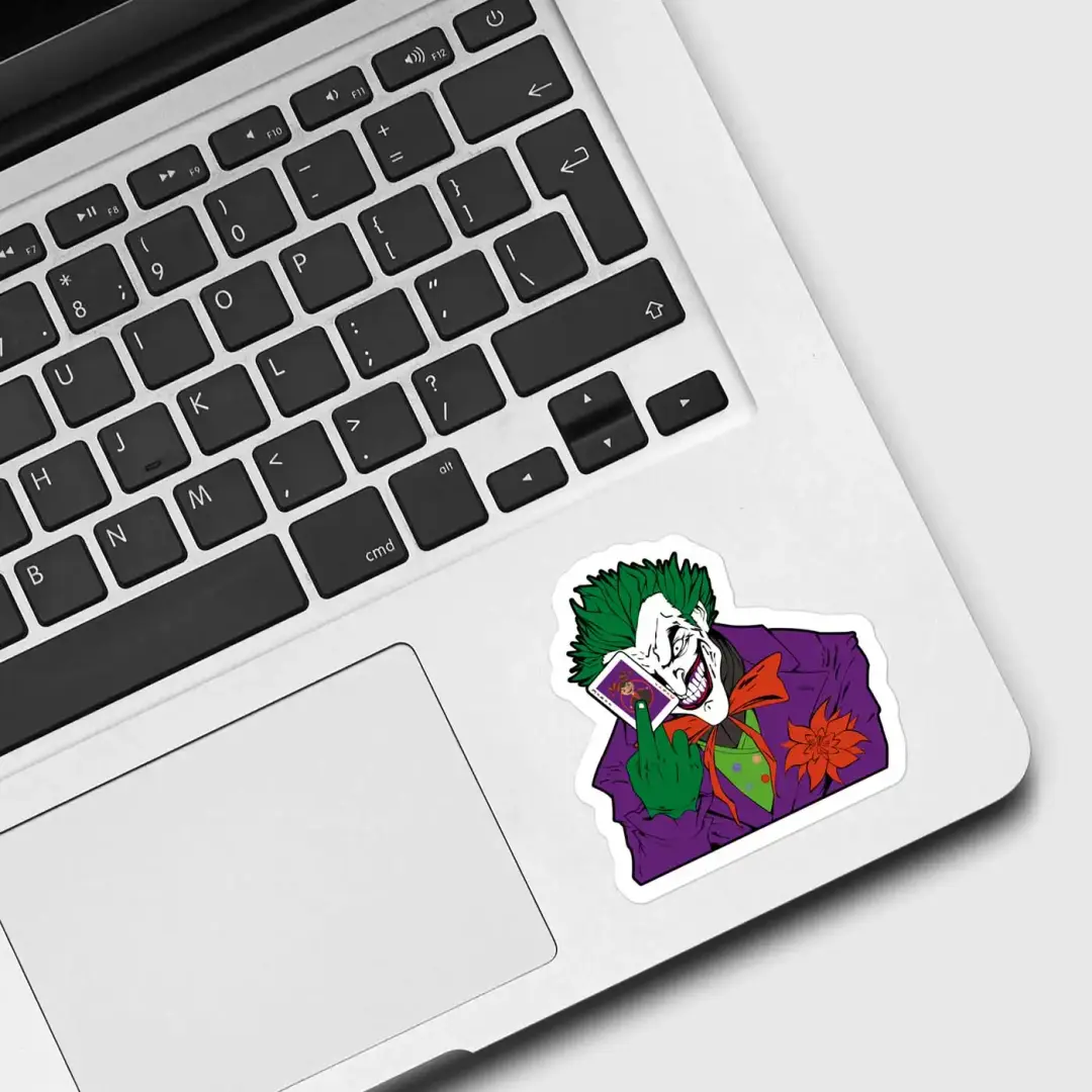 Joker mit Karte Sticker