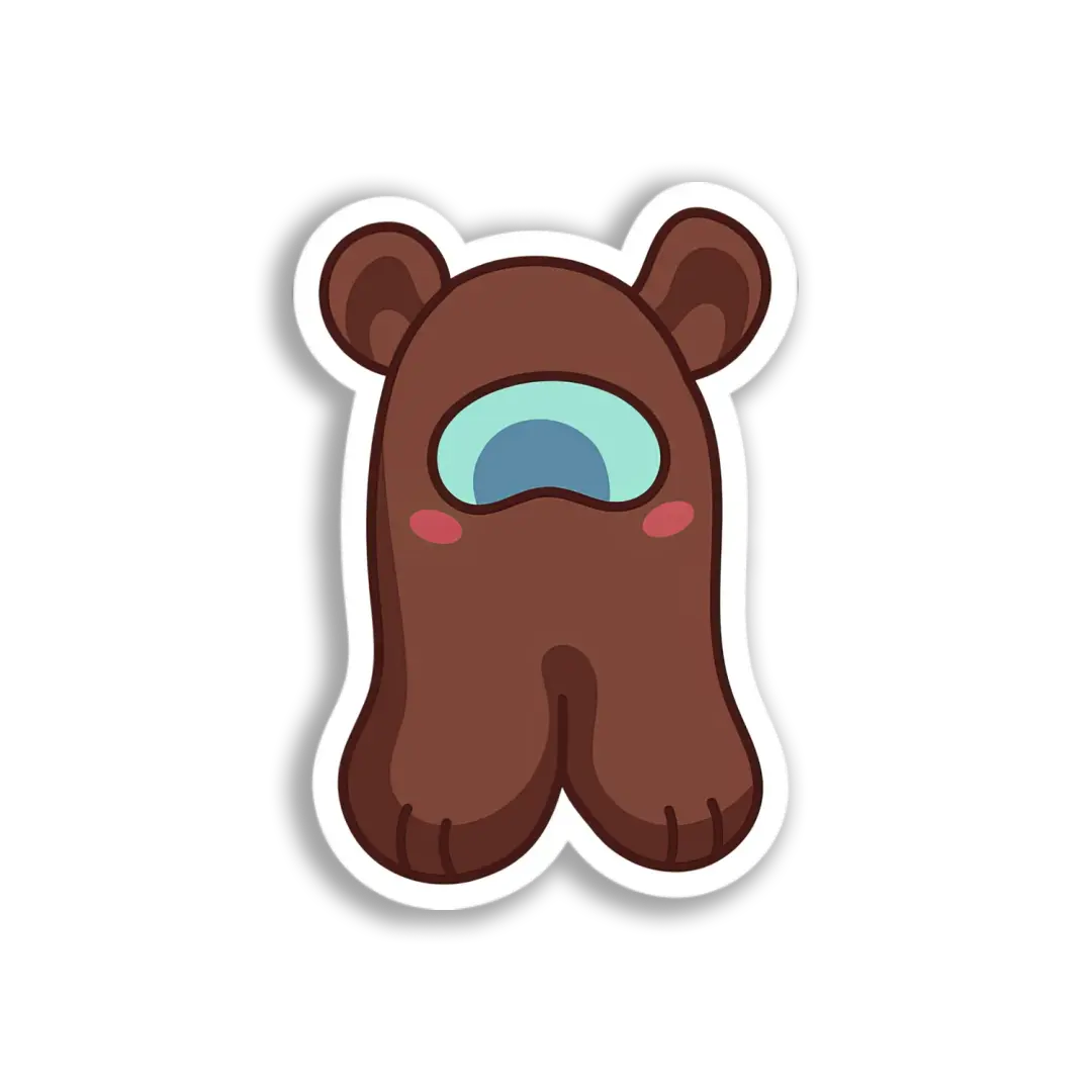 One-Eyed Bear Cub Sticker
