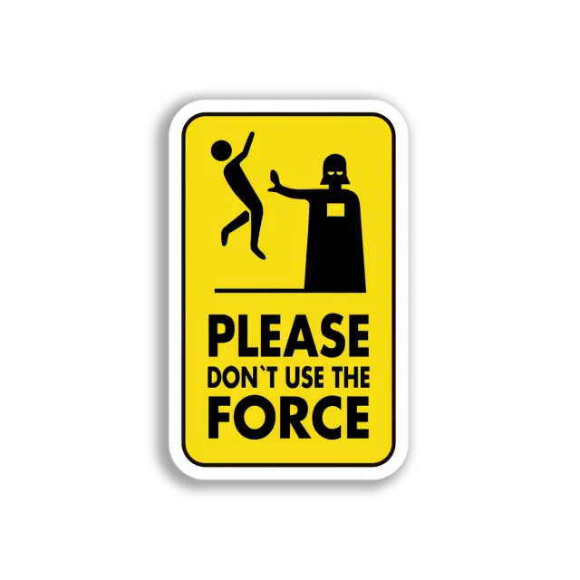 Darth Vader Force Sign Sticker