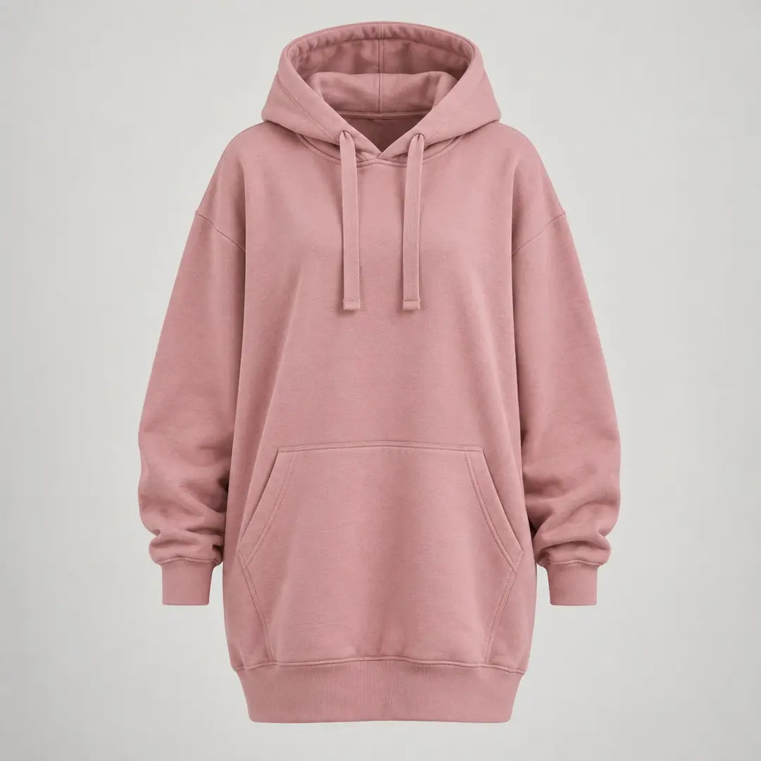 Peak Oversized Hoodie in Dusty Pink