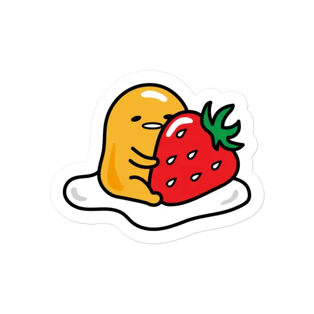 Gudetama with Strawberry Sticker