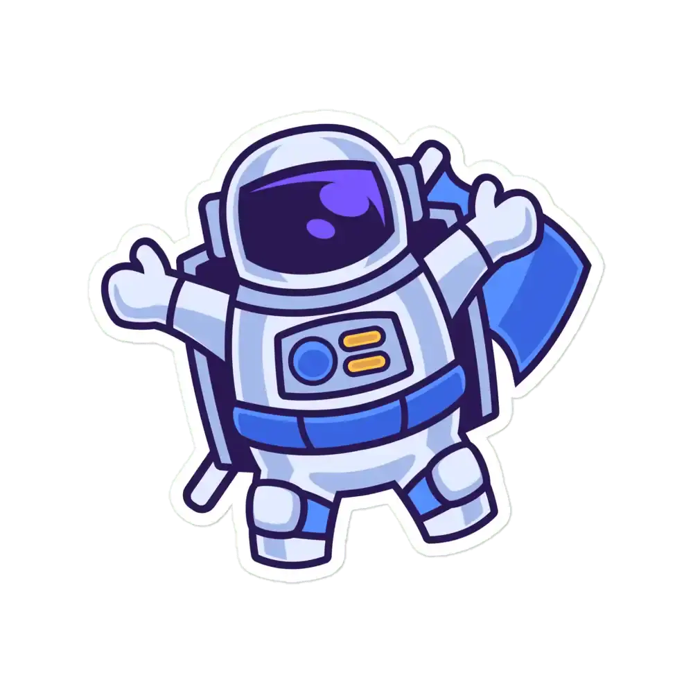 Astronaut Floating Sticker