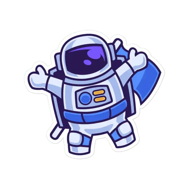 Astronaut Floating Sticker