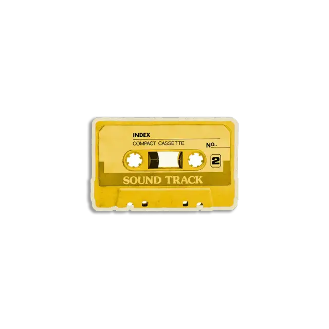 Yellow Cassette Sticker