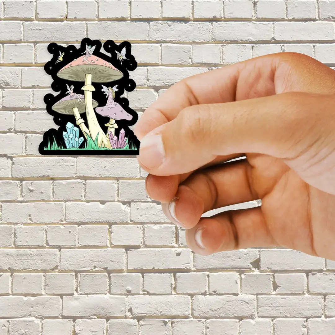 Pegatina estética de hada con setas