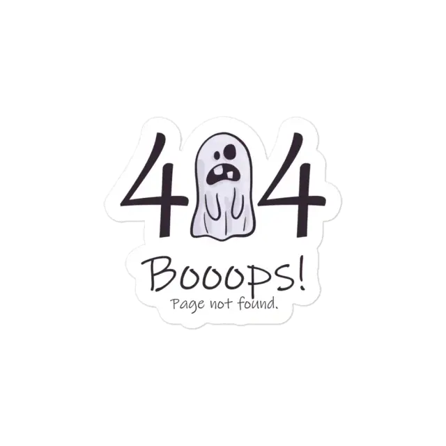 Ghost Error 404 Sticker