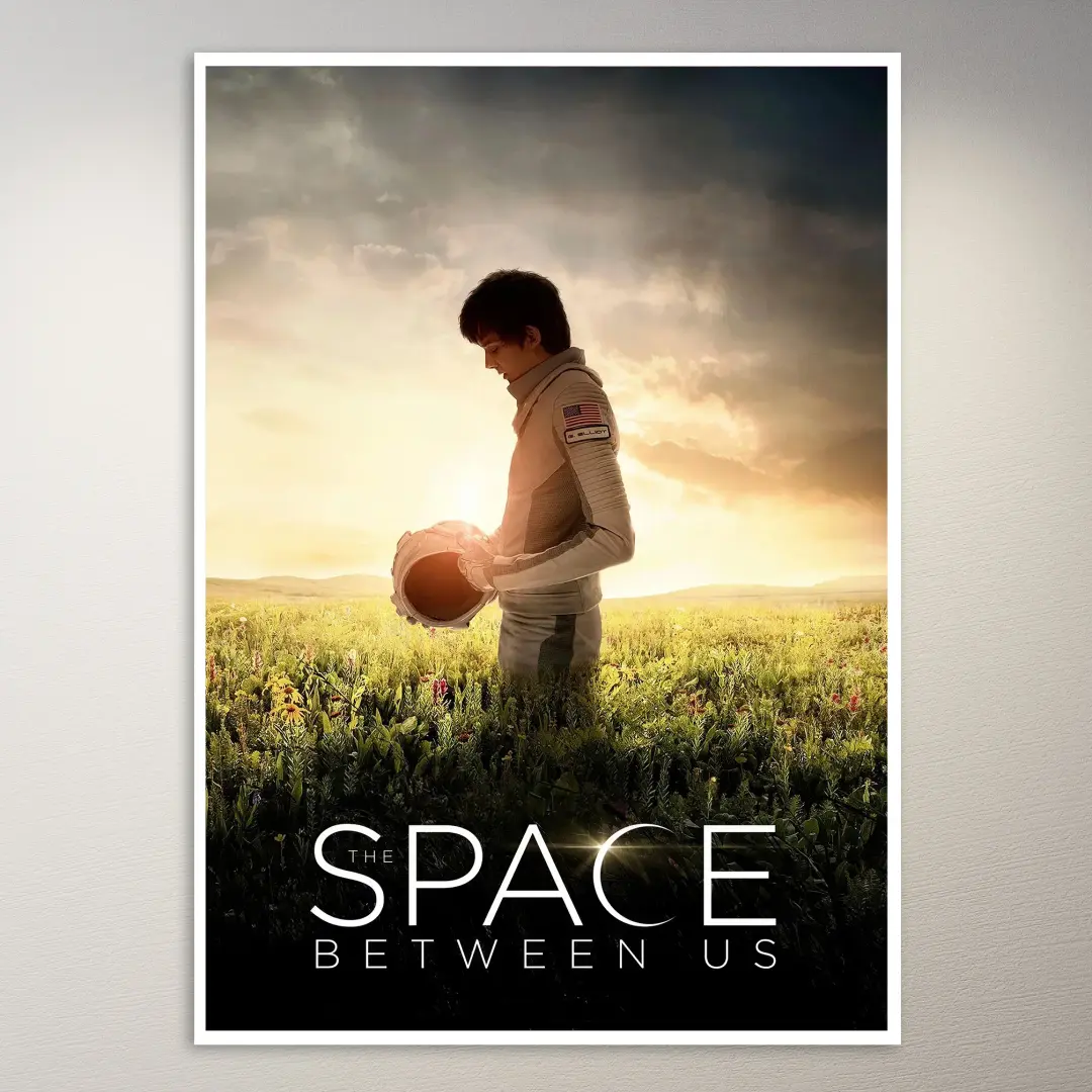 Astronaut auf einem Feld Poster