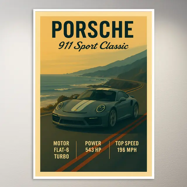 Póster de Porsche 911 Sport Classic