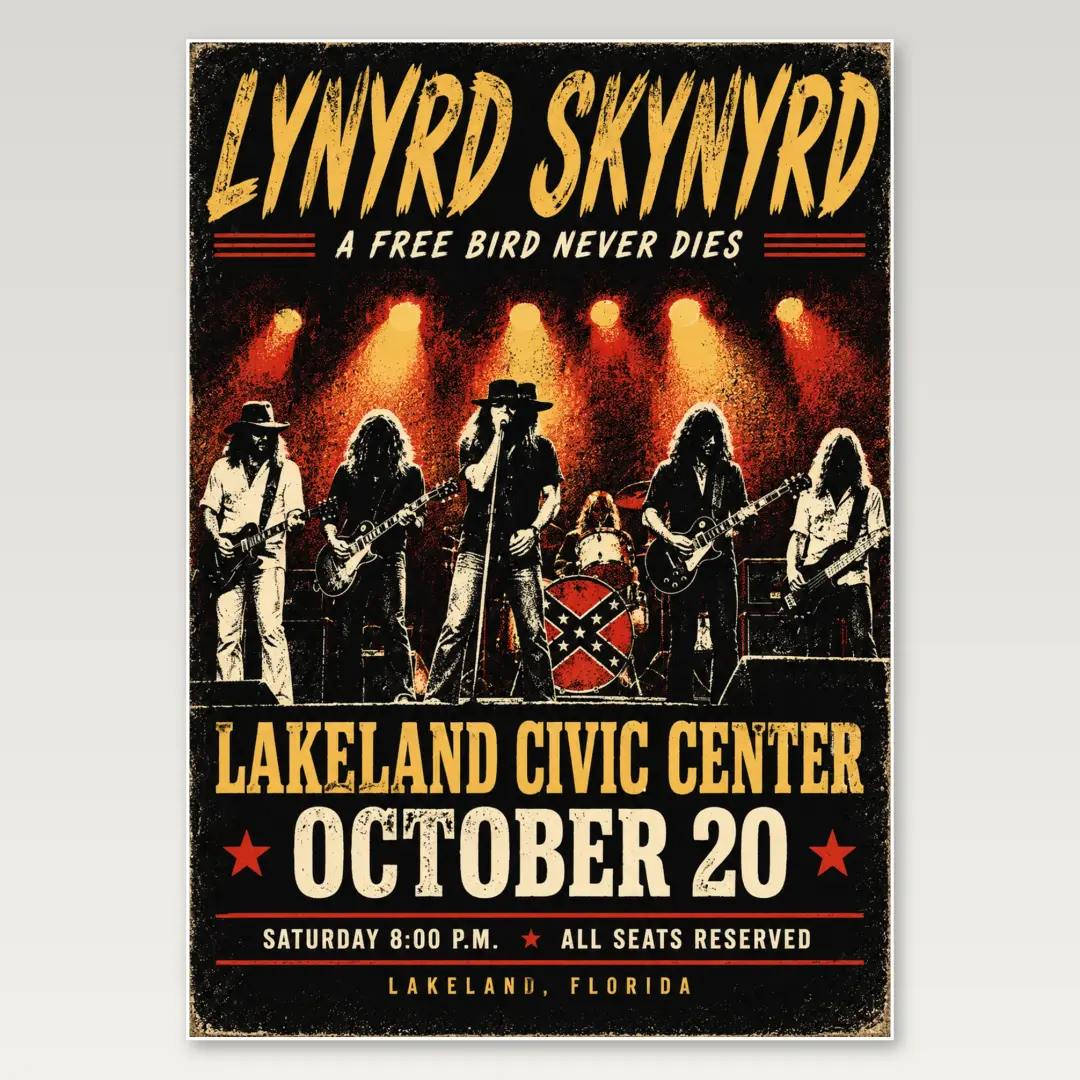 Lynyrd Skynyrd Stage A4 Poster