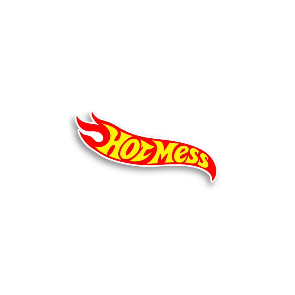 Hot Mess Flame Sticker