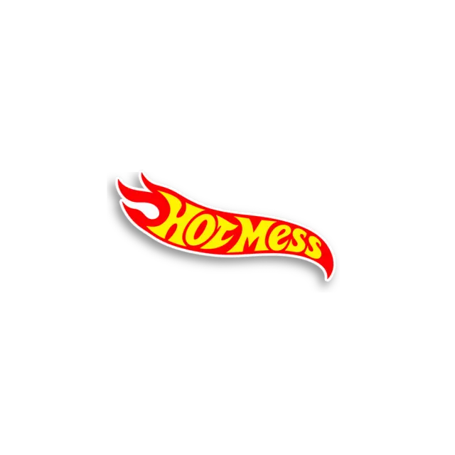 Hot Mess Flame Sticker