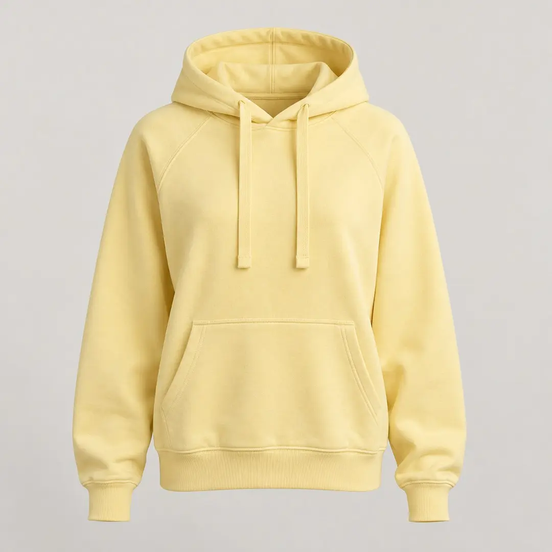 Kowloon Raglan Hoodie in Butter Yellow