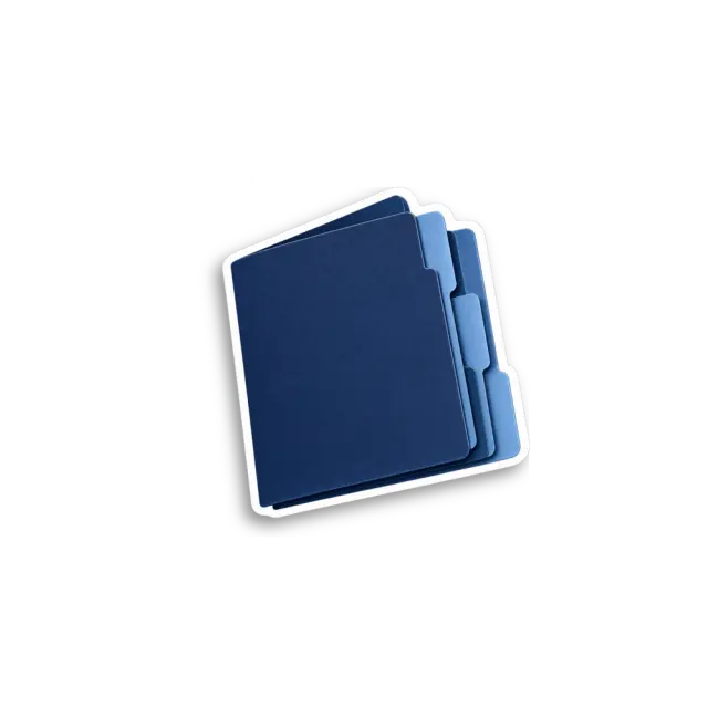 Blue Folder Sticker