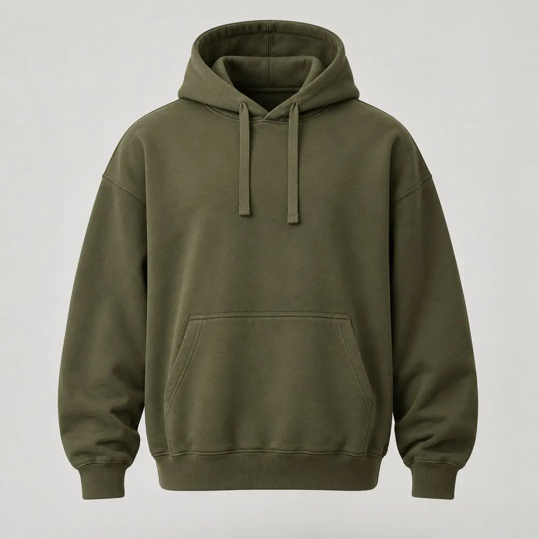 Canal Street Heavyweight Hoodie in Olive Drab