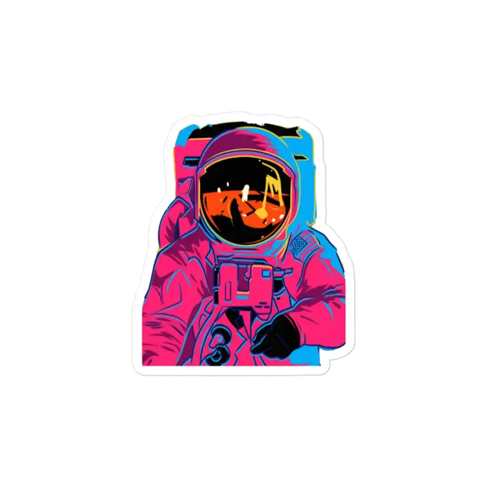 Psychedelischer Regenbogen-Astronaut Sticker