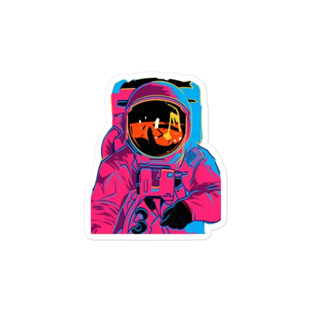 Psychedelischer Regenbogen-Astronaut Sticker