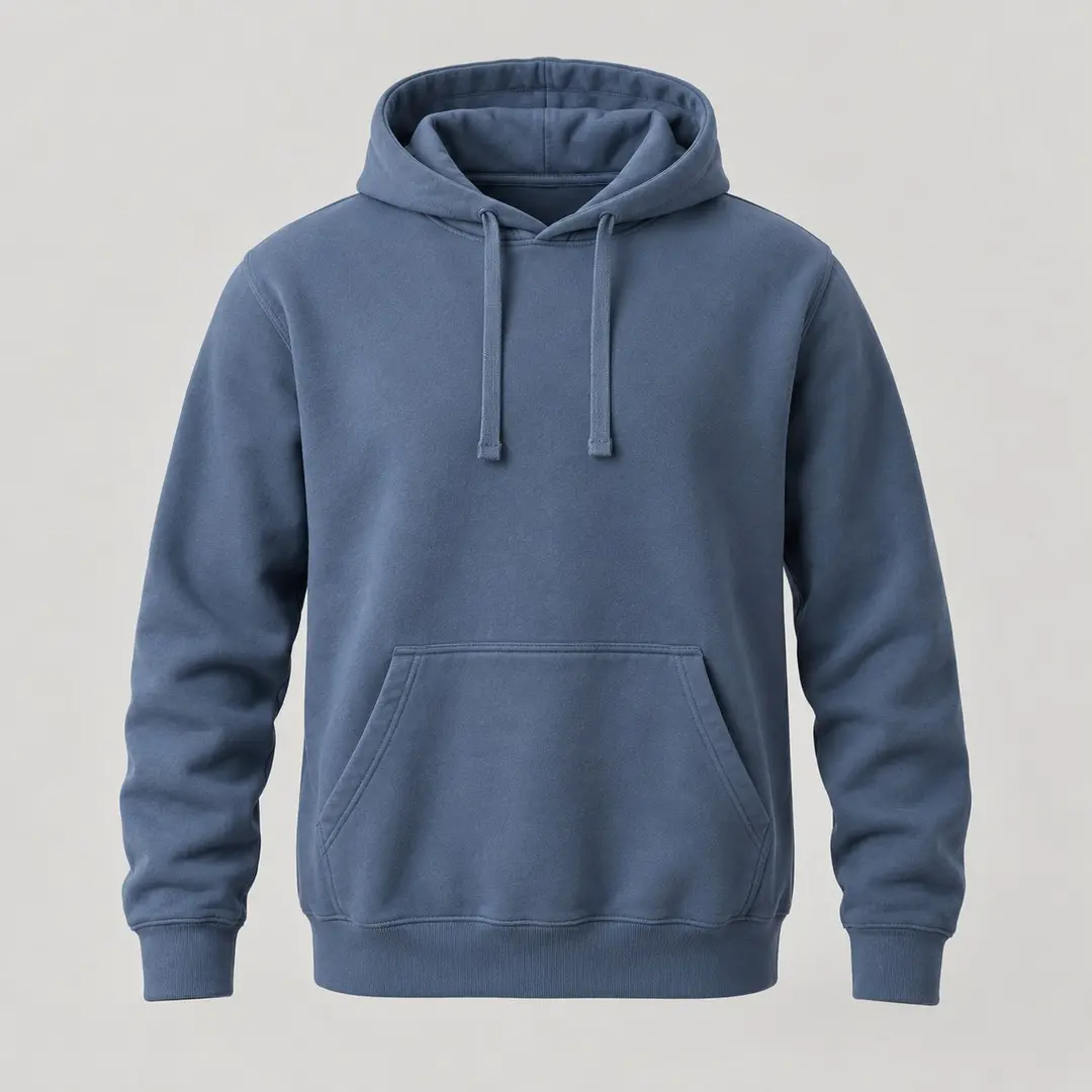Harbour Fleece Hoodie in Slate Blue