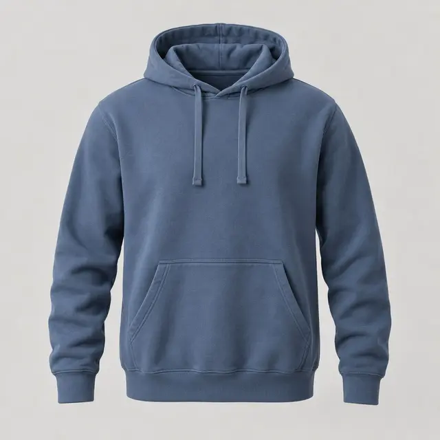 Harbour Fleece Hoodie in Slate Blue