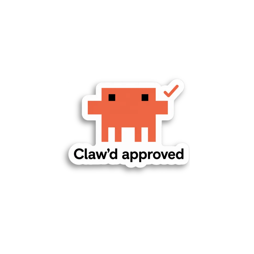 Clawd Approved Sticker